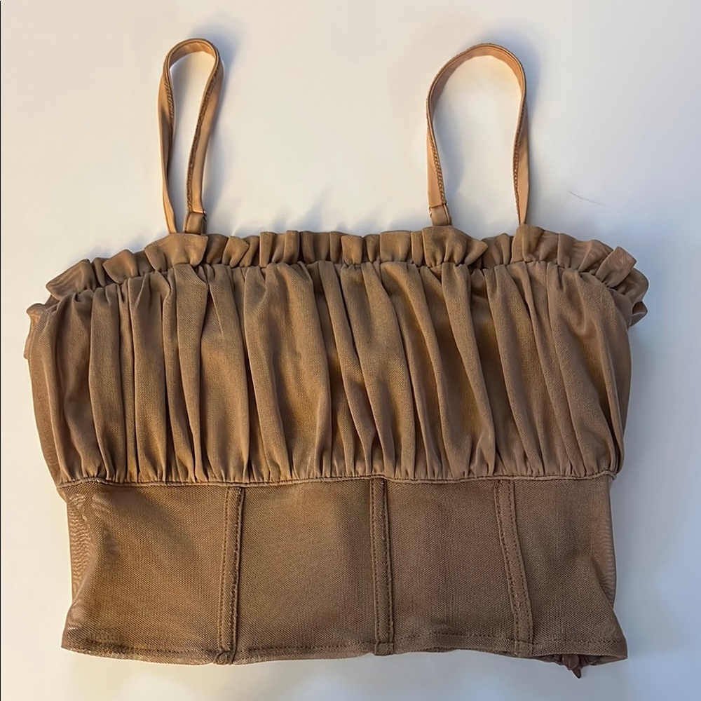 Women's Brown Crop Top